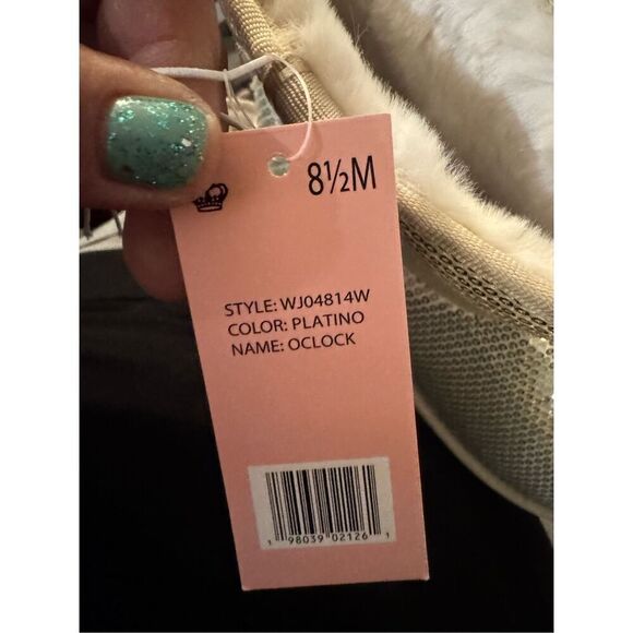 Juicy Couture platino o’clock tan gold sequin bling ugg boots 8.5 nwt - Picture 7 of 7